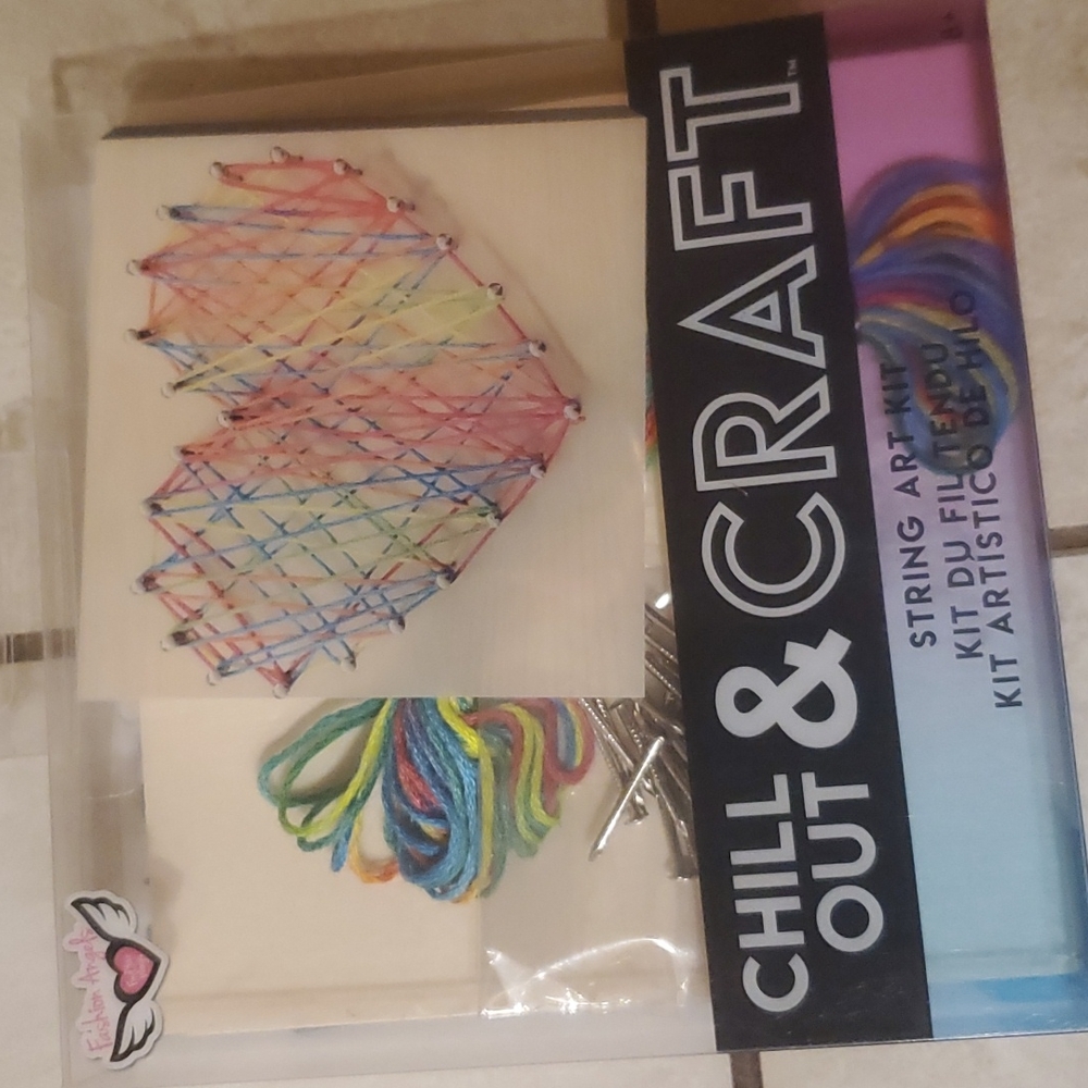 New String Art Kit Rainbow Heart